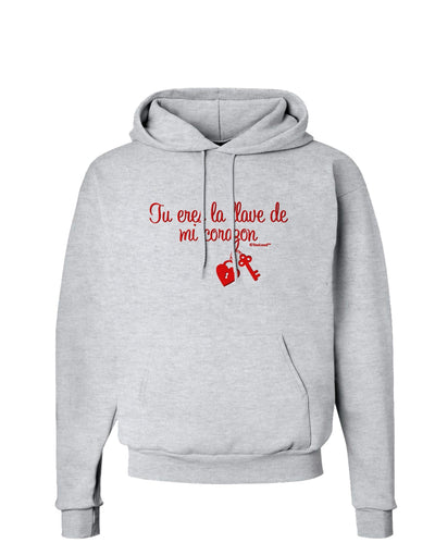 Tu Eres La Llave De Mi Corazon Hoodie Sweatshirt by TooLoud-Hoodie-TooLoud-AshGray-Small-Davson Sales