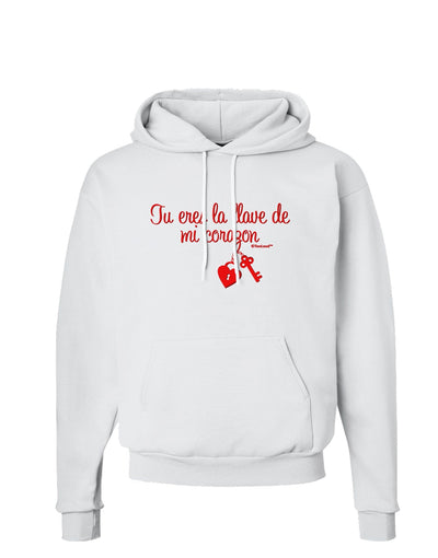 Tu Eres La Llave De Mi Corazon Hoodie Sweatshirt by TooLoud-Hoodie-TooLoud-White-Small-Davson Sales