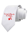 Tu Eres La Llave De Mi Corazon Printed White Necktie by TooLoud