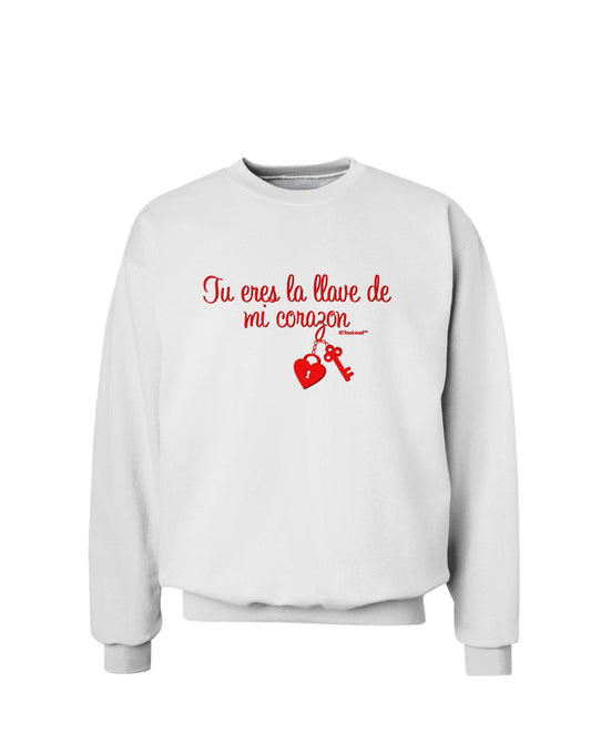 Tu Eres La Llave De Mi Corazon Sweatshirt by TooLoud-Sweatshirts-TooLoud-White-Small-Davson Sales