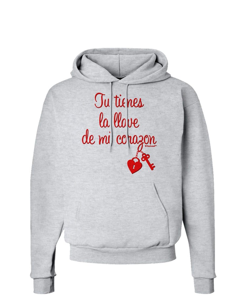 Tu Tienes La Llave De Mi Corazon Hoodie Sweatshirt by TooLoud-Hoodie-TooLoud-White-Small-Davson Sales