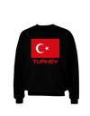 Turkey Flag with Text Adult Dark Sweatshirt by TooLoud-Sweatshirts-TooLoud-Black-Small-Davson Sales