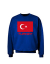 Turkey Flag with Text Adult Dark Sweatshirt by TooLoud-Sweatshirts-TooLoud-Deep-Royal-Blue-Small-Davson Sales