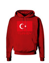 Turkey Flag with Text Dark Hoodie Sweatshirt by TooLoud-Hoodie-TooLoud-Red-Small-Davson Sales
