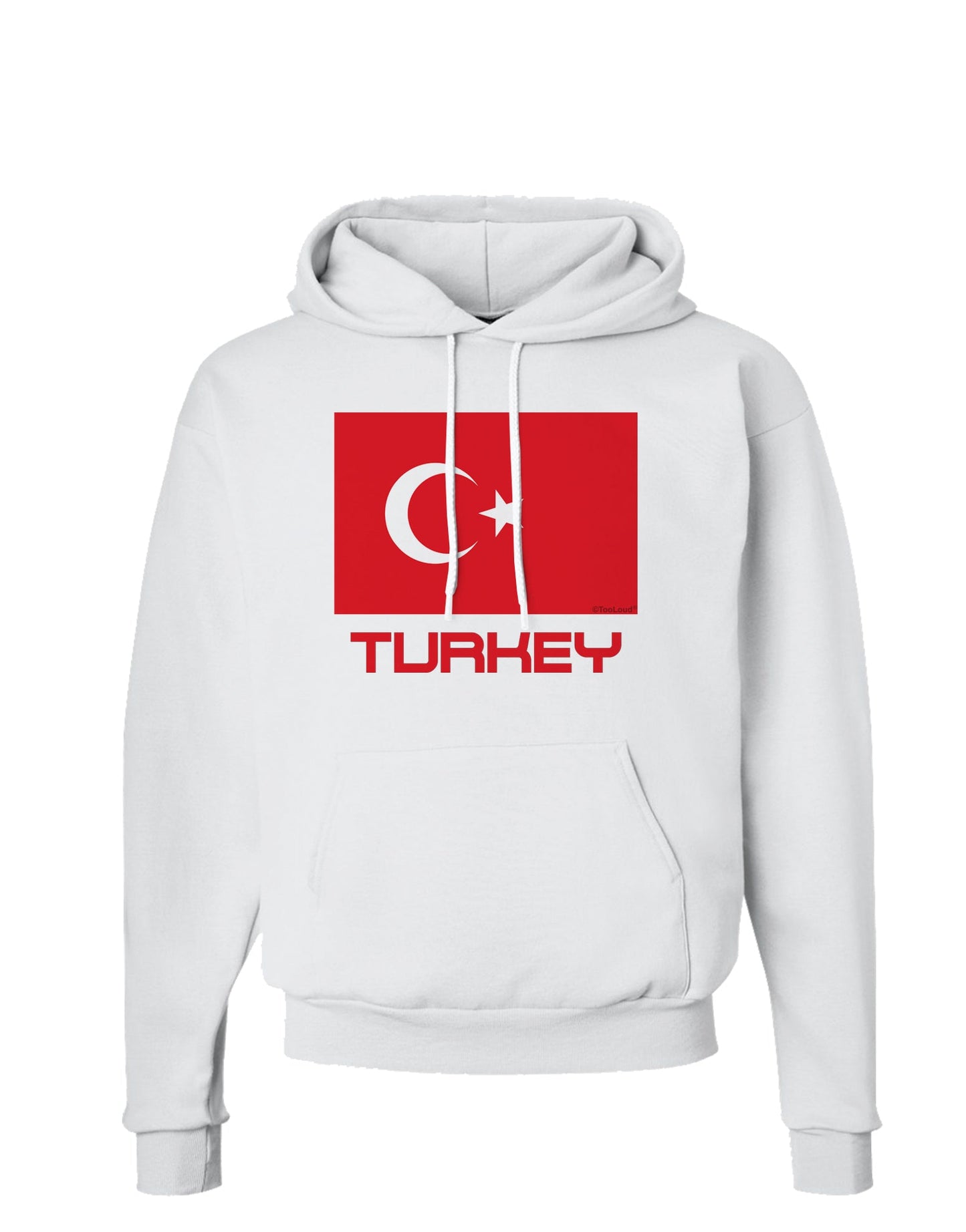 Turkey Flag with Text Hoodie Sweatshirt by TooLoud-Hoodie-TooLoud-White-Small-Davson Sales