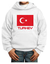 Turkey Flag with Text Youth Hoodie Pullover Sweatshirt by TooLoud-Youth Hoodie-TooLoud-White-XS-Davson Sales