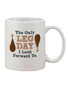 Turkey Leg Printed 11 oz Coffee Mug - Perfect for Fitness Enthusiasts TooLoud-11 OZ Coffee Mug-TooLoud-White-Davson Sales