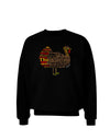 Turkey Typography Adult Dark Sweatshirt-Sweatshirts-TooLoud-Black-Small-Davson Sales