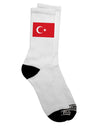 Turkish Flag Adult Crew Socks - A Must-Have Addition to Your Ecommerce Collection by TooLoud-Socks-TooLoud-White-Ladies-4-6-Davson Sales