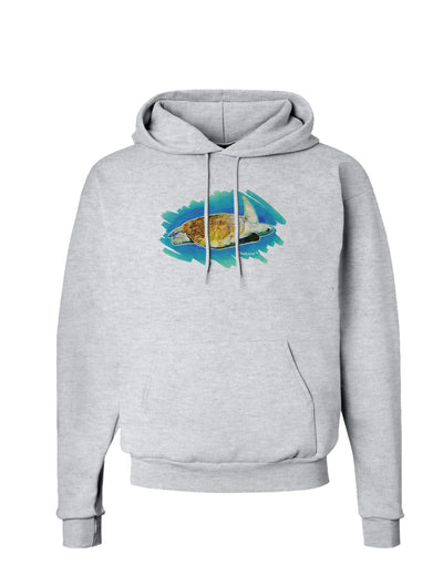 Turtle Watercolor Hoodie Sweatshirt-Hoodie-TooLoud-AshGray-Small-Davson Sales