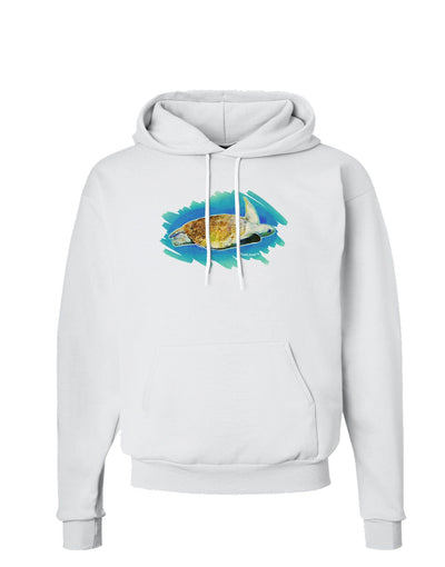 Turtle Watercolor Hoodie Sweatshirt-Hoodie-TooLoud-White-Small-Davson Sales