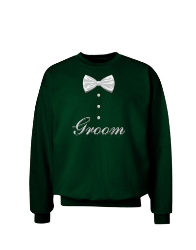 Tuxedo - Groom Adult Dark Sweatshirt-Sweatshirts-TooLoud-Deep-Forest-Green-Small-Davson Sales