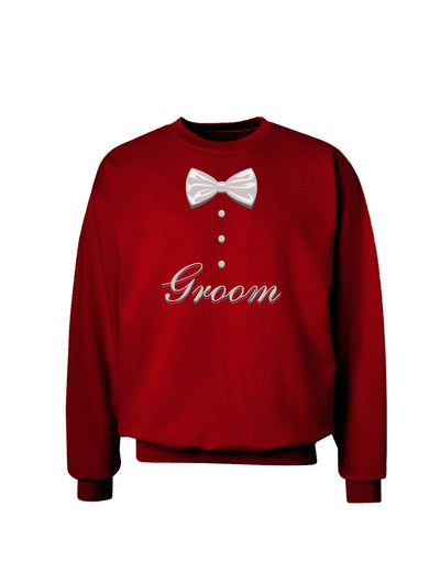 Tuxedo - Groom Adult Dark Sweatshirt-Sweatshirts-TooLoud-Deep-Red-Small-Davson Sales