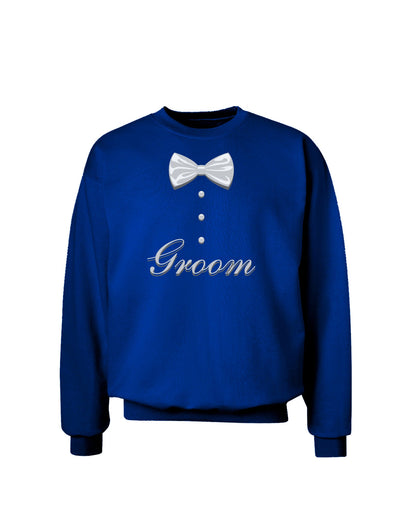 Tuxedo - Groom Adult Dark Sweatshirt-Sweatshirts-TooLoud-Deep-Royal-Blue-Small-Davson Sales