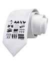 Twelve Days of Christmas Printed White Necktie