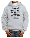 Twelve Days of Christmas Text Youth Hoodie Pullover Sweatshirt-Youth Hoodie-TooLoud-Ash-XS-Davson Sales