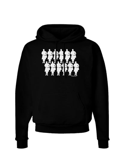 Twelve Drummers Drumming Dark Hoodie Sweatshirt-Hoodie-TooLoud-Black-Small-Davson Sales