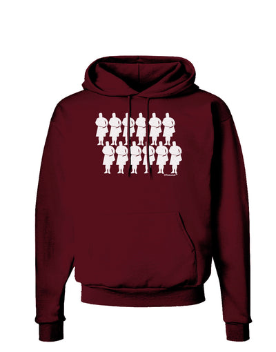 Twelve Drummers Drumming Dark Hoodie Sweatshirt-Hoodie-TooLoud-Maroon-Small-Davson Sales