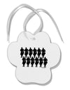 Twelve Drummers Drumming Paw Print Shaped Ornament-Ornament-TooLoud-White-Davson Sales