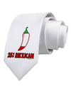 Twenty-Five Percent Mexican Printed White Necktie