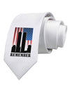 Twin Towers Remember Printed White Necktie