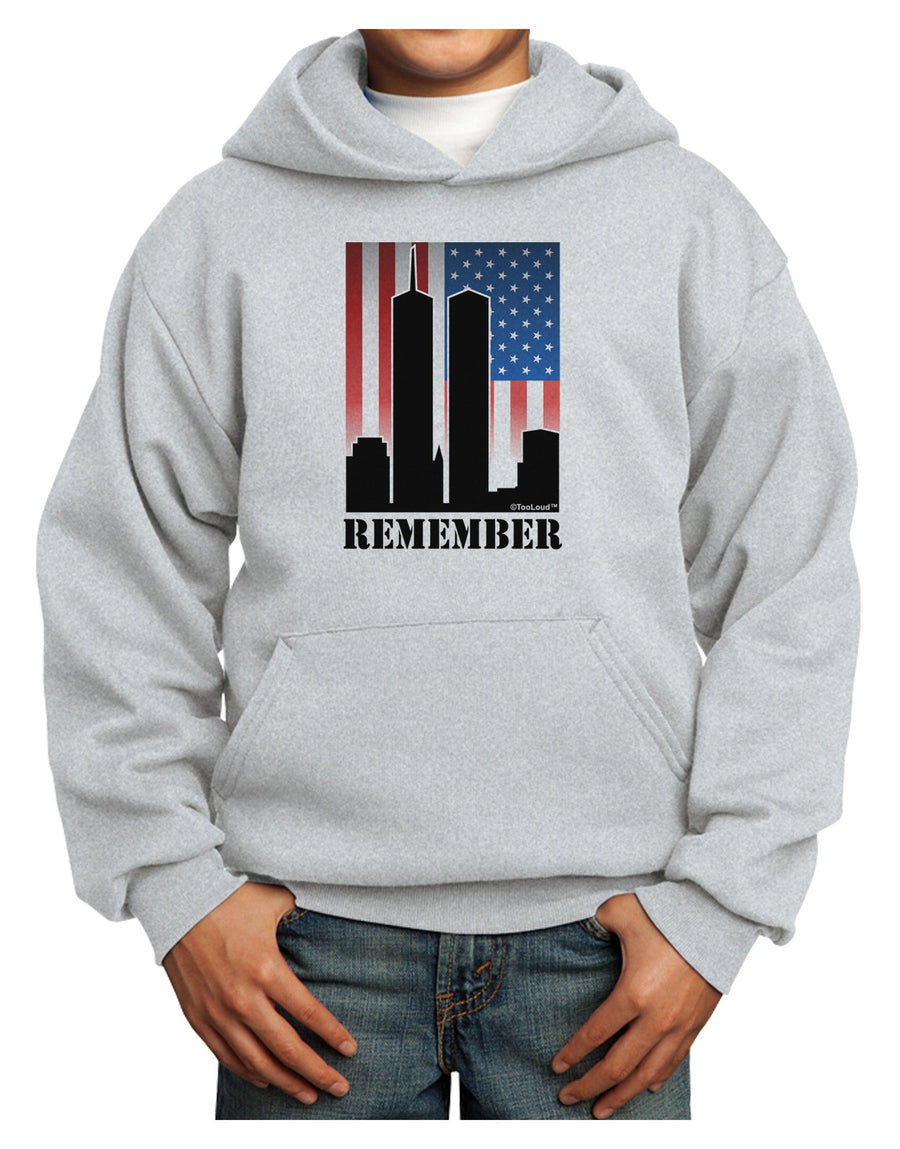 Twin Towers Remember Youth Hoodie Pullover Sweatshirt-Youth Hoodie-TooLoud-White-XS-Davson Sales