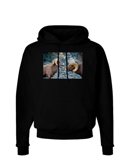 Two Bighorn Rams Dark Hoodie Sweatshirt-Hoodie-TooLoud-Black-Small-Davson Sales