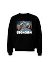 Two Bighorn Rams Text Adult Dark Sweatshirt-Sweatshirts-TooLoud-Black-Small-Davson Sales