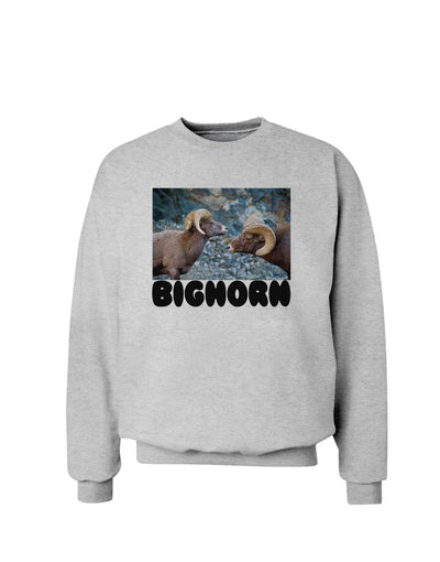 Two Bighorn Rams Text Sweatshirt-Sweatshirts-TooLoud-AshGray-Small-Davson Sales