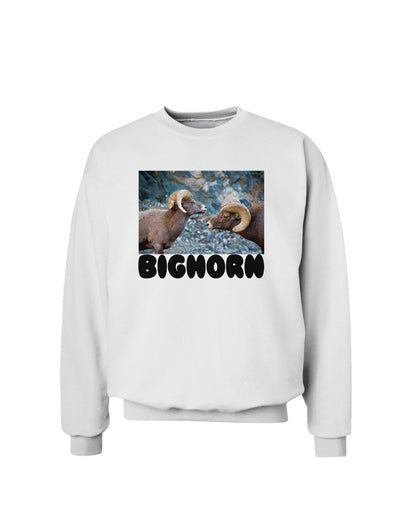 Two Bighorn Rams Text Sweatshirt-Sweatshirts-TooLoud-White-Small-Davson Sales