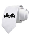 Two Turtle Doves Printed White Necktie