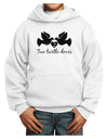 Two Turtle Doves Text Youth Hoodie Pullover Sweatshirt-Youth Hoodie-TooLoud-White-XS-Davson Sales