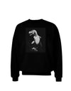 Tyrannosaurus Rex Design - Grayscale Adult Dark Sweatshirt by TooLoud-Sweatshirts-TooLoud-Black-Small-Davson Sales