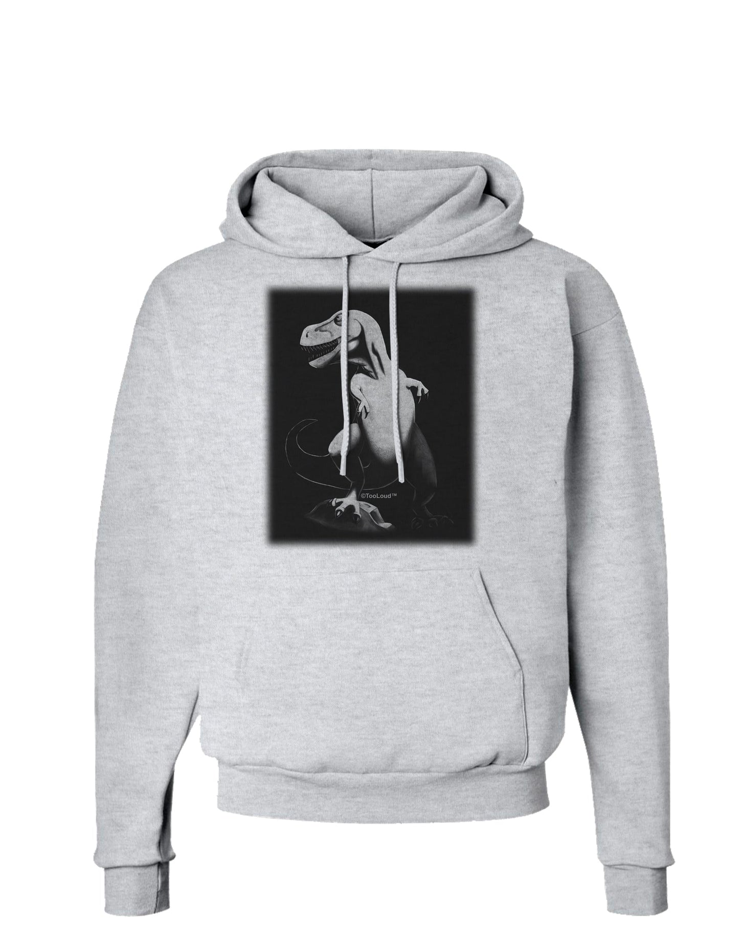 Tyrannosaurus Rex Design - Grayscale Hoodie Sweatshirt by TooLoud-Hoodie-TooLoud-AshGray-Small-Davson Sales