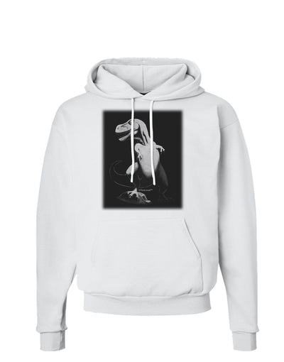 Tyrannosaurus Rex Design - Grayscale Hoodie Sweatshirt by TooLoud-Hoodie-TooLoud-White-Small-Davson Sales