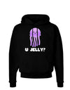 U Jelly Cute Jellyfish Dark Hoodie Sweatshirt by TooLoud-Hoodie-TooLoud-Black-Small-Davson Sales