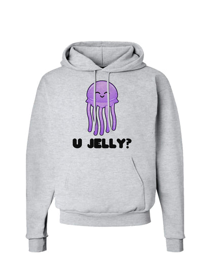 U Jelly Cute Jellyfish Hoodie Sweatshirt by TooLoud-Hoodie-TooLoud-AshGray-Small-Davson Sales