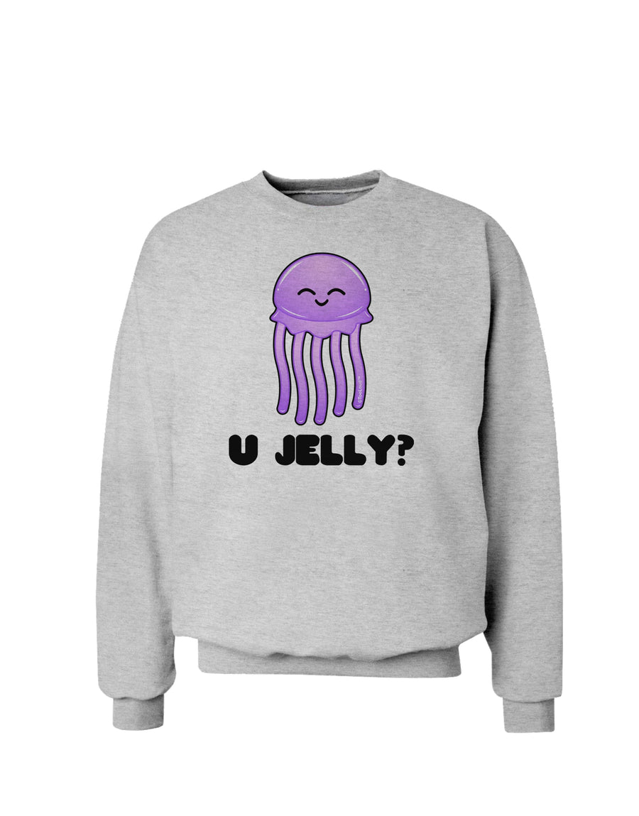 U Jelly Cute Jellyfish Sweatshirt by TooLoud-Sweatshirts-TooLoud-White-Small-Davson Sales