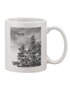 UFO Printed 11 oz Coffee Mug - A Must-Have for Enthusiasts of Extraterrestrial Phenomena TooLoud-11 OZ Coffee Mug-TooLoud-White-Davson Sales
