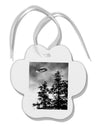 UFO Sighting - Extraterrestrial Paw Print Shaped Ornament by TooLoud-Ornament-TooLoud-White-Davson Sales