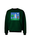 UFO Stopping At an Out-house Adult Dark Sweatshirt by TooLoud-Sweatshirts-TooLoud-Deep-Forest-Green-Small-Davson Sales