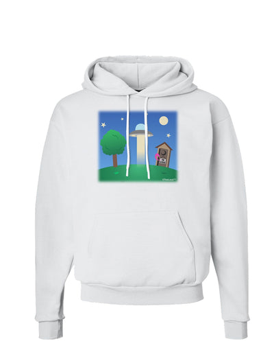 UFO Stopping At an Out-house Hoodie Sweatshirt by TooLoud-Hoodie-TooLoud-White-Small-Davson Sales