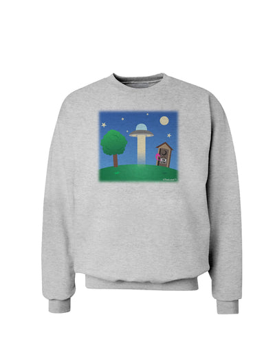 UFO Stopping At an Out-house Sweatshirt by TooLoud-Sweatshirts-TooLoud-AshGray-Small-Davson Sales