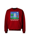 UFO Stopping At an Out-house Text Adult Dark Sweatshirt by TooLoud-Sweatshirts-TooLoud-Deep-Red-Small-Davson Sales