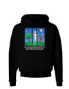 UFO Stopping At an Out-house Text Dark Hoodie Sweatshirt by TooLoud-Hoodie-TooLoud-Black-Small-Davson Sales