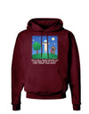 UFO Stopping At an Out-house Text Dark Hoodie Sweatshirt by TooLoud-Hoodie-TooLoud-Maroon-Small-Davson Sales