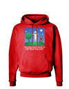 UFO Stopping At an Out-house Text Dark Hoodie Sweatshirt by TooLoud-Hoodie-TooLoud-Red-Small-Davson Sales