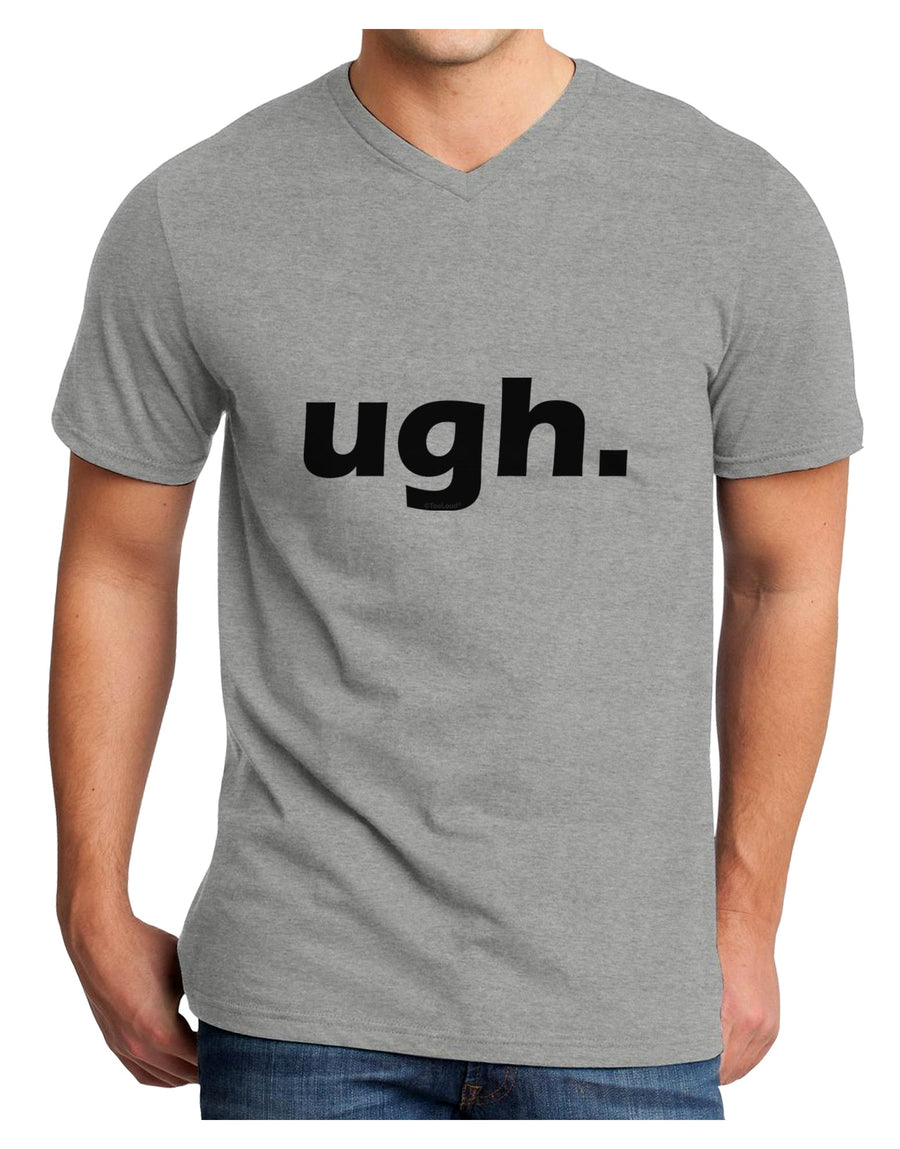ugh funny text Adult V-Neck T-shirt by TooLoud-Mens V-Neck T-Shirt-TooLoud-White-Small-Davson Sales