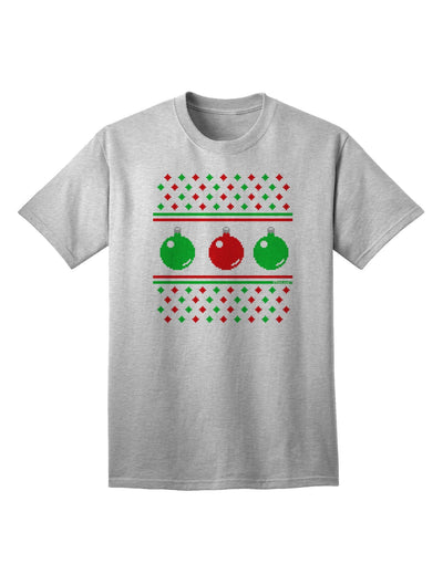 Ugly Christmas Sweater Ornaments Adult T-Shirt-unisex t-shirt-TooLoud-AshGray-Small-Davson Sales