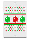 Ugly Christmas Sweater Ornaments Aluminum 8 x 12&#x22; Sign-Ornament-TooLoud-White-Davson Sales